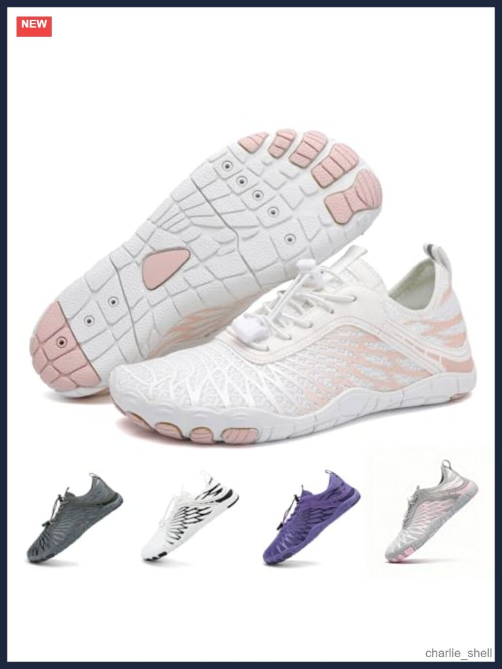 Barefoot Water Shoes Wide Toe Breathable Non-Slip Athletic Hiking Swim